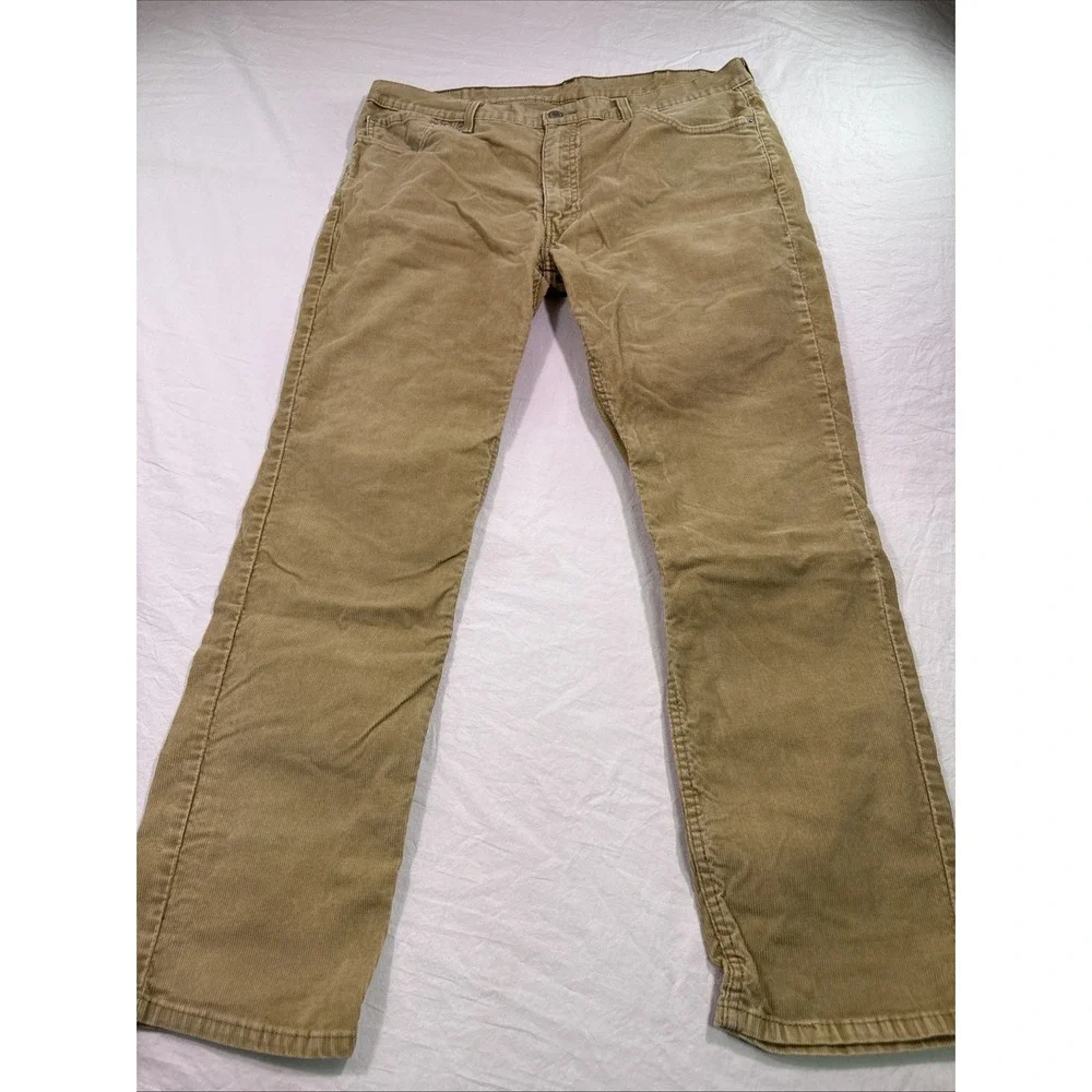 Levi's 511 Corduroy Pants  Men's 38X30 TAN Slim Fit Classic Modern Casual PREPPY